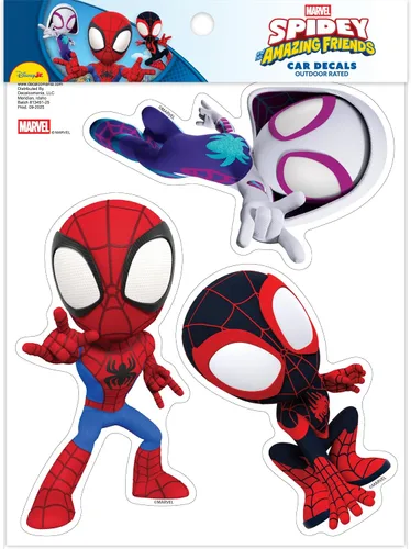 Vista 18 de Marvel Spidey and His Amazing Friends Calcomanías - Juego de 4 calcomanías de vinilo Ghost-Spider Gwen Stacy para automóvil, botella de agua
