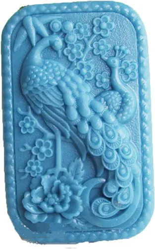 Vista 5 de Molde de pavo real S364 Craft Art Silicone Soap Molds Craft Molds DIY Moldes de vela hechos a mano