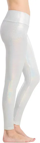 Vista 7 de Houmous Leggings brillantes para mujer con lentejuelas únicas de longitud completa