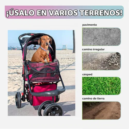 Vista 9 de Petique Razzberry - Cochecito para mascotas, Razzberry, talla única (ST01100103)