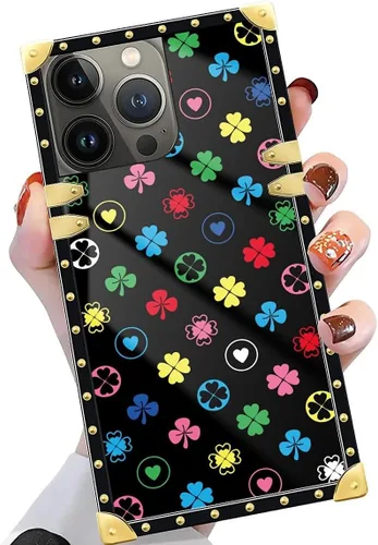 Vista 50 de Funda compatible con iPhone X/Xs, TPU suave de lujo y parte trasera de policarbonato duro para niñas y mujeres, funda protectora a prueba de golpes