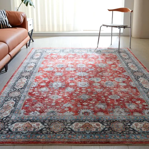 Vista 120 de Rugcomf Alfombra de Entrada de 2'x3' - Patrón Paisley, Tapete para Puerta de Entrada Interior, Floral Vintage, Lavable a Máquina, Alfombra