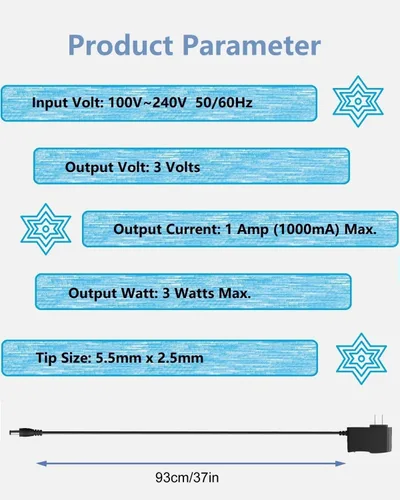 Vista 2 de Adaptador universal de CA de la fuente de alimentación de 3V DC 1A, 100