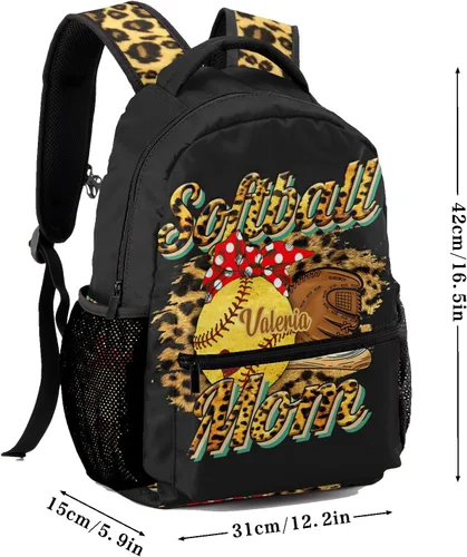 Vista 7 de Mochila unisex con nombre personalizado de copo de nieve y voleibol amarillo para niños personal de oficina diario personalizado 2 Mochilas Daypack
