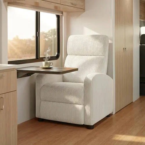 Vista 7 de Yaheetech Silla reclinable de pana para sofá individual, asiento de cine en casa, silla reclinable moderna ajustable para sala de estar, dormitorio