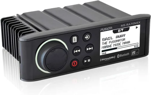 Vista 2 de Fusion MS-RA70NSX - Sistema de entretenimiento marino con mando a distancia inalámbrico, color blanco