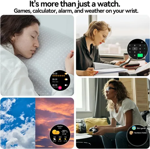 Vista 8 de Relojes inteligentes para mujer, rastreador de fitness HD de 1.27 pulgadas (respuesta/hacer llamadas), más de 120 modos deportivos con monitor