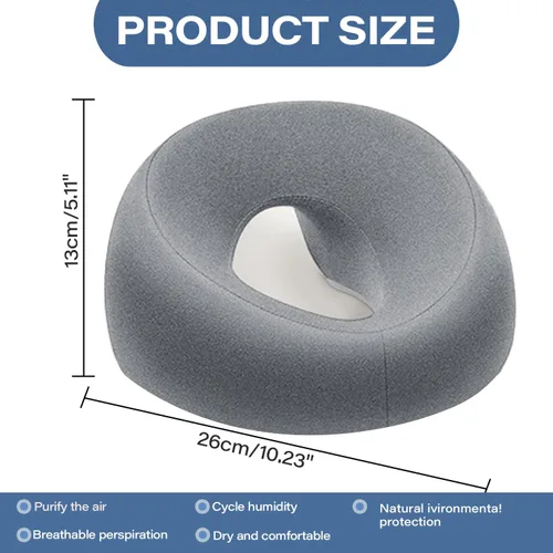Vista 2 de TourKing Almohada de masaje boca abajo, almohada ergonómica de masaje de espuma viscoelástica, recuperación de vitrectomía postoperatoria