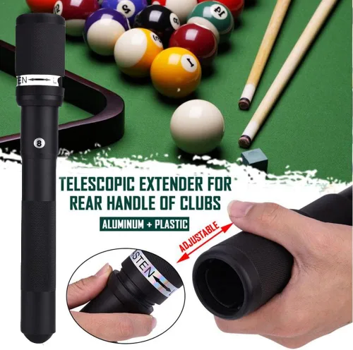 Vista 3 de Watris Veiyi 12.6inch Pool Cue Extender, Billiard Cue Sticks, Telescopic Pool Stick, Aluminium Alloy Billiard Accessories Extender