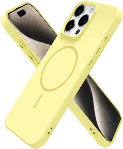 Vista 234 de Oakxco Funda de Silicona Mag Safe para iPhone 12 Pro Max, Funda Magnética Delgada y Fina Compatible con Carga Inalámbrica MagSafe, Bonita Funda