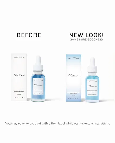 Vista 9 de Earth Harbor Ampolla iluminadora MARINA Biome - Ilumina y equilibra Blue Tansy + Spirulina + Squalane 1 fl oz