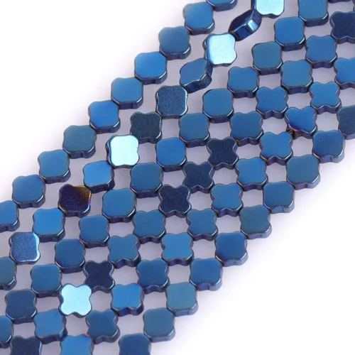 Vista 35 de Cuentas de hematita para hacer joyas, piedras preciosas semipreciosas de 0.394 x 0.551 in, color azul con revestimiento metálico, 15 pulgadas JOE