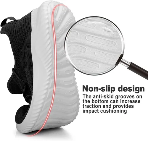 Vista 2 de Feethit - Tenis de correr para hombre ligeros, transpirables, antideslizantes, cómodos y a la moda