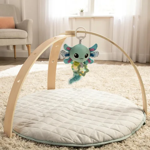 Vista 6 de Lamaze Alise The Axolotl - Juguete de clip para asiento de coche y cochecito - Juguetes de asiento de automóvil arrugados y juguetes para cochecito