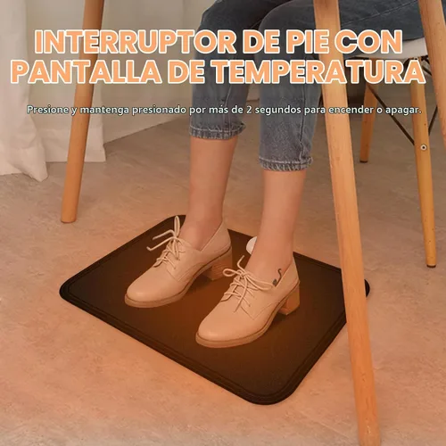Vista 3 de AC 120V Electric Heated Floor Mat, Under Desk for Foot Warmer Pad Negro
