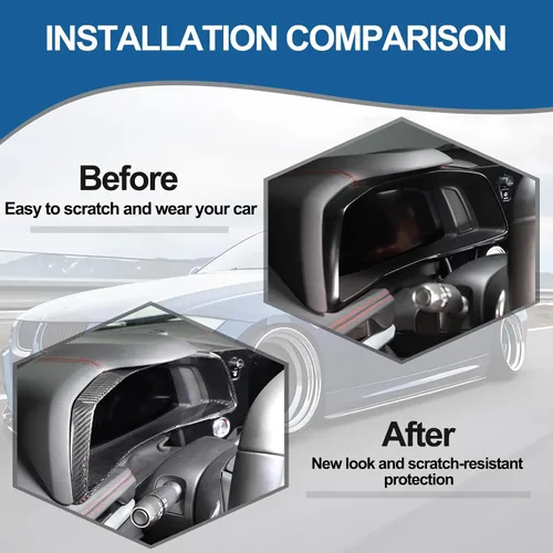 Vista 2 de Marco para panel de salpicadero de automóvil compatible con Chevrolet Corvette C8 Stingray 2020-2025 100% fibra de carbono real, 1 pieza