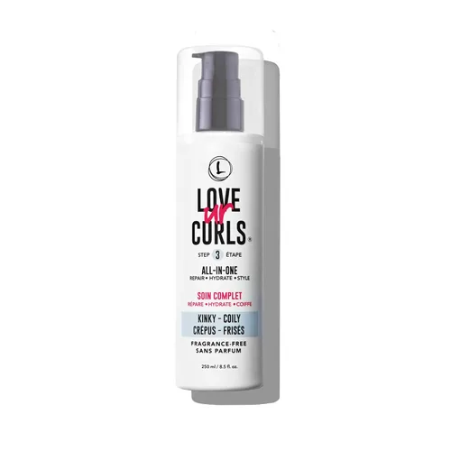 Vista 9 de Love Ur Curls Crema Estilo All in One Libre de Fragancia para Cabello Rizado Texturizado, Repara, Define, Hidrata y Estiliza con Manteca de Karité