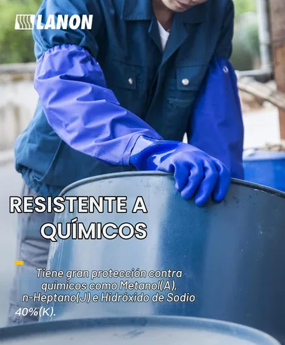 Vista 2 de LANON - Guante de PVC resistente a productos químicos, de 26 pulgadas