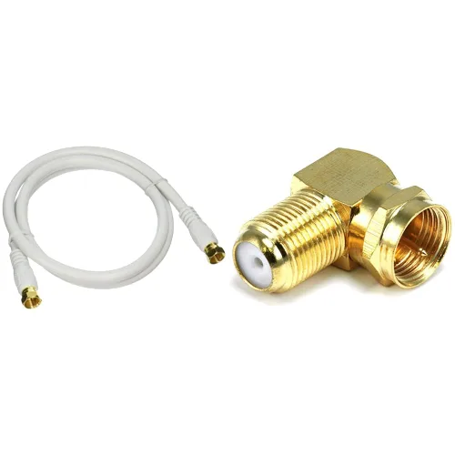 Vista 21 de Monoprice RG6 Quad Shield CL2 - Cable coaxial con conector tipo F para televisión, 1.5 pies