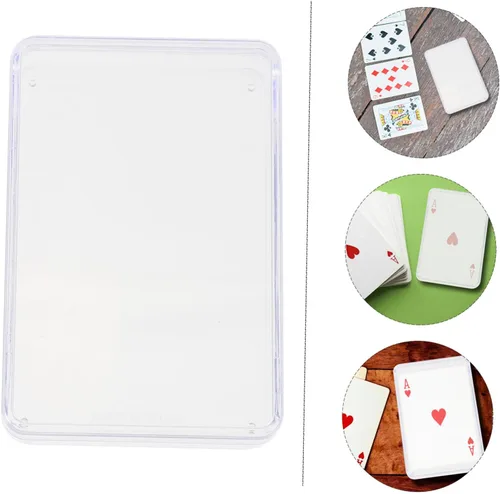 Vista 9 de 12 cajas de póquer caja de plástico organizador de tarjetas de póquer de plástico caja organizadora transparente titulares de tarjetas de juego