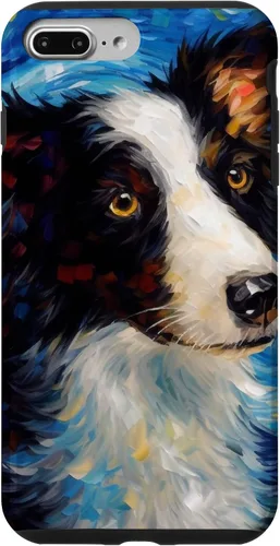 Vista 12 de iPhone 16 Border Collie Starry Night Van Gogh Border Collie Case