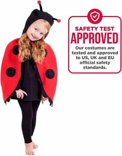 Vista 4 de fun shack Disfraz de mariquita con alas, disfraz de Lady Bug para bebé, disfraz de Lady Bug para niños pequeños, disfraz de Lady Bug para niños