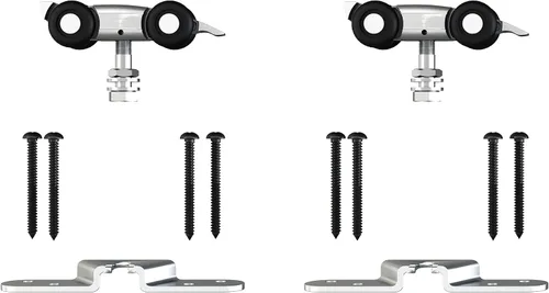 Vista 9 de JUBEST Kit de Herraje para Puerta de Granero de 6 Pies, Herraje de Caja de Aleación de Aluminio, Riel de Puerta Corredera de Baja Altura para Puerta