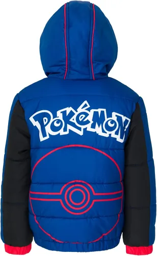 Vista 3 de Pokemon Pikachu - Abrigo de invierno con cremallera para niños pequeños a niños grandes