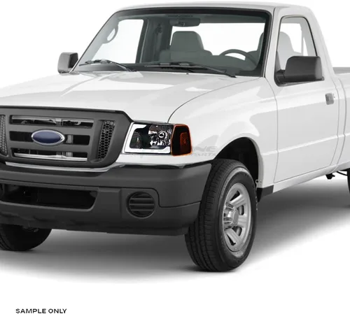 Vista 8 de 7422448582543 Compatible con 2001-2011 Ford Ranger Switchback Barra de tira LED secuencial de luces delanteras con carcasa negra y lámparas de señal