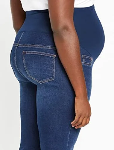 Vista 5 de Motherhood Maternity Womens Indigo Blue Secret Fit Belly Basic Boot Cut Jean