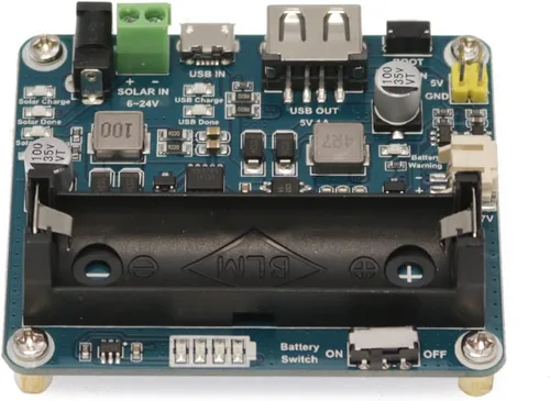 Vista 3 de Waveshare Módulo de gestión de energía solar para panel solar de 6V ~ 24 V soporta panel solar/conexión USB Carga de batería a bordo MPPT