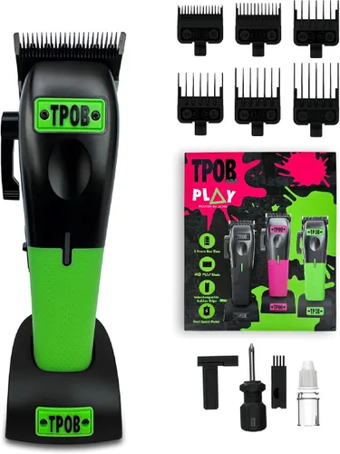 Vista 17 de TPOB Play Barber - Cortapelos para hombre 7500 RPM con empuñaduras de goma (negro, paquete de 4)