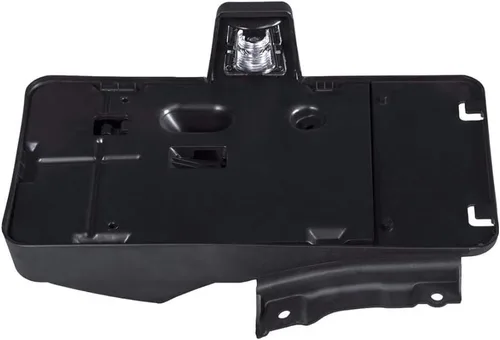 Vista 6 de Marcos de soporte para placa de matrícula trasera negros de plástico con luz compatible con Jeep Wrangler JK 2007-2018 Soporte de montaje