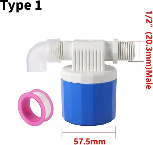 Vista 3 de 1PC 1/2" 3/4" Automatic Water Level Control Valve Float Ball Tank Tower Pool Switch Inlet Stop(Type 2)