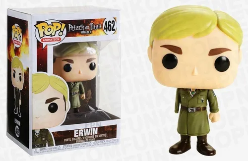 Vista 6 de POP Attack on Titan - Figura de vinilo Funko Pop! de Erwin Smith (un brazo) con funda protectora compatible con POP Box), multicolor, 3.75 pulgadas