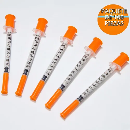 Vista 4 de Paquete de 100 jeringas de 1/2 ml/cc de 31Ga para suministros de laboratorio, empaquetadas individualmente