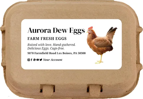 Vista 8 de Havongki 1000 hojas – VOL.1 – Etiquetas personalizadas para cartón de huevos de 4 x 2 pulgadas, calcomanías adhesivas de huevos frescos de granja