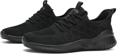 Vista 6 de Mevlzz Zapatos deportivos para correr para hombre, sin cordones, informales, de malla, transpirables, ligeros, para el trabajo