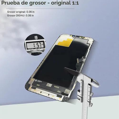 Vista 7 de DIGI4U Reemplazo de pantalla OLED suave para iPhone 12 Pro Max, pantalla COP de 6.7 pulgadas, no LCD, ventana 1:1, resolución y grosor, control