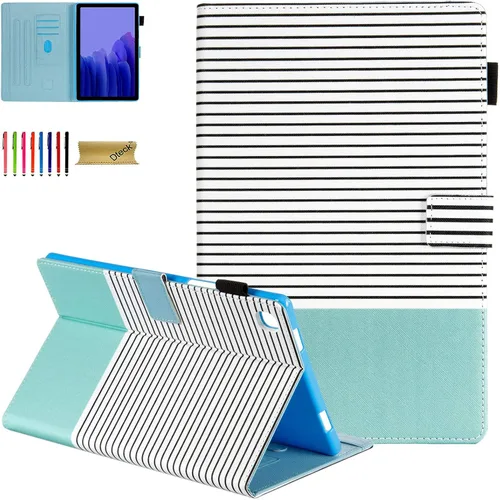 Vista 14 de Dteck Funda protectora de piel sintética con ranuras para tarjetas y función de soporte ajustable, para Samsung Galaxy Tab A7 de 10.4 pulgadas