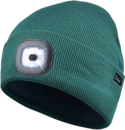 Vista 33 de Etsfmoa Gorro unisex con la luz, regalos para hombres, papá, padre, gorras recargables por USB