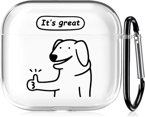 Vista 56 de Funda transparente para AirPods de 2ª generación de 1ª generación, diseño de gatito kawaii para mujeres, hombres y niños, funda de carga de TPU