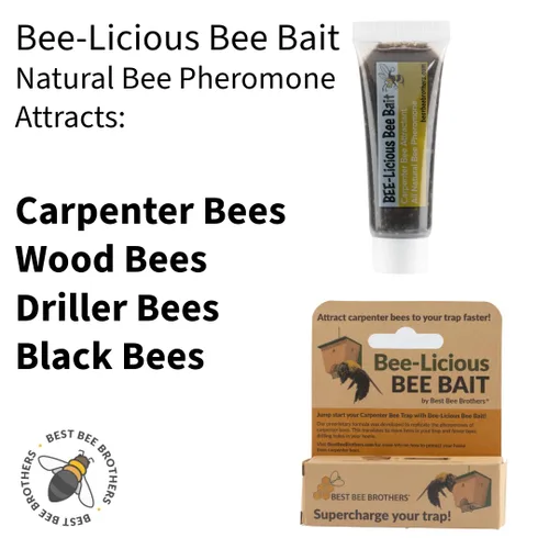 Vista 3 de Best Bee Brothers Bee-Licious Bee Bait, señuelo de abeja carpintero totalmente natural, tubo de compresión de 0.3 fl oz