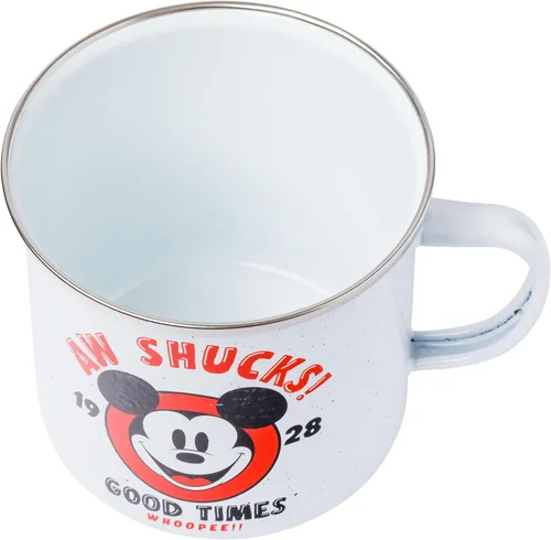 Vista 3 de Silver Buffalo Disney Mickey Mouse Aw Shucks Whoopee - Taza esmaltada, 21 onzas