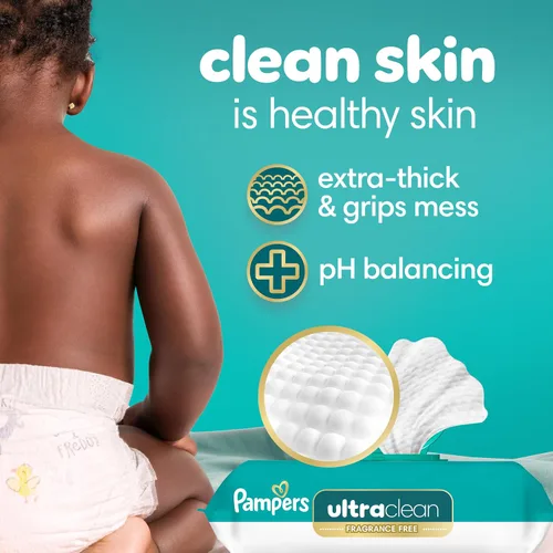 Vista 2 de Pampers Pull On Cruisers - Pañales desechables para bebé, ajuste de 360°, talla 3, suministro de un mes (168 unidades) con toallitas para bebé