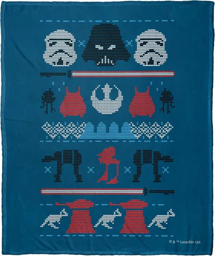 Vista 67 de Northwest Star Wars Manta Decorativa Silk Touch, 40" x 50", Villanos del Lado Oscuro