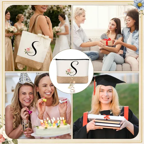 Vista 6 de Kacctyen Regalos iniciales con monograma para mujer, Blanco principal