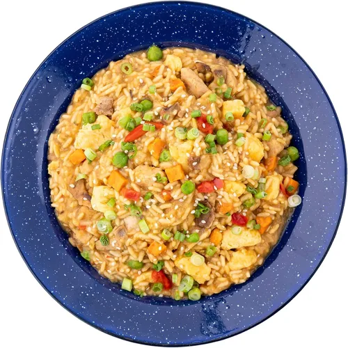 Vista 6 de Mountain House Arroz y pollo + arroz frito con pollo Paquetes de alimentos liofilizados para mochileros y campamentos 2 porciones cada uno