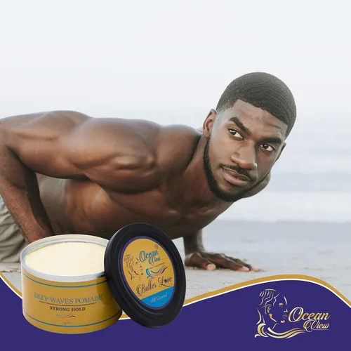 Vista 7 de OCEAN VIEW DEEP WAVES POMADE Cepillo ondulado de cerdas medianas + grasa de ondas 360