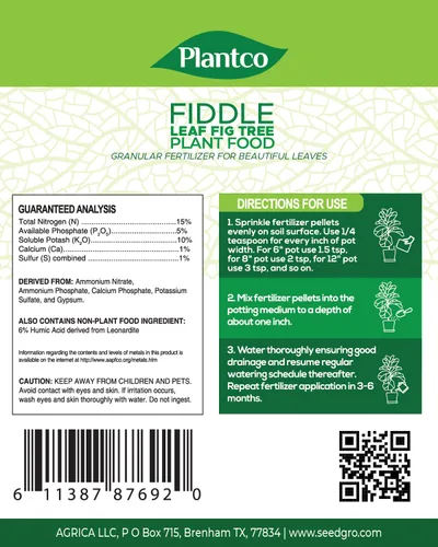 Vista 5 de Fiddle Leaf Fig Tree Plant Food - Fertilizer Granules Feed Continuously for 6 Months NPK 15-5-10 Slow-Release Fertilizer for Potted Fig Leaf and